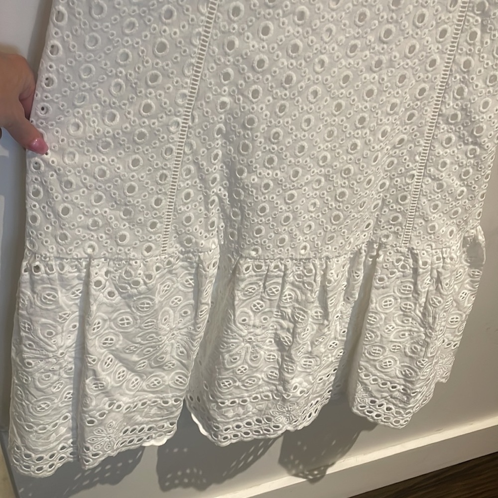 Parker Genevieve Long Eyelet Dress - Ivory - Picture 6 of 9